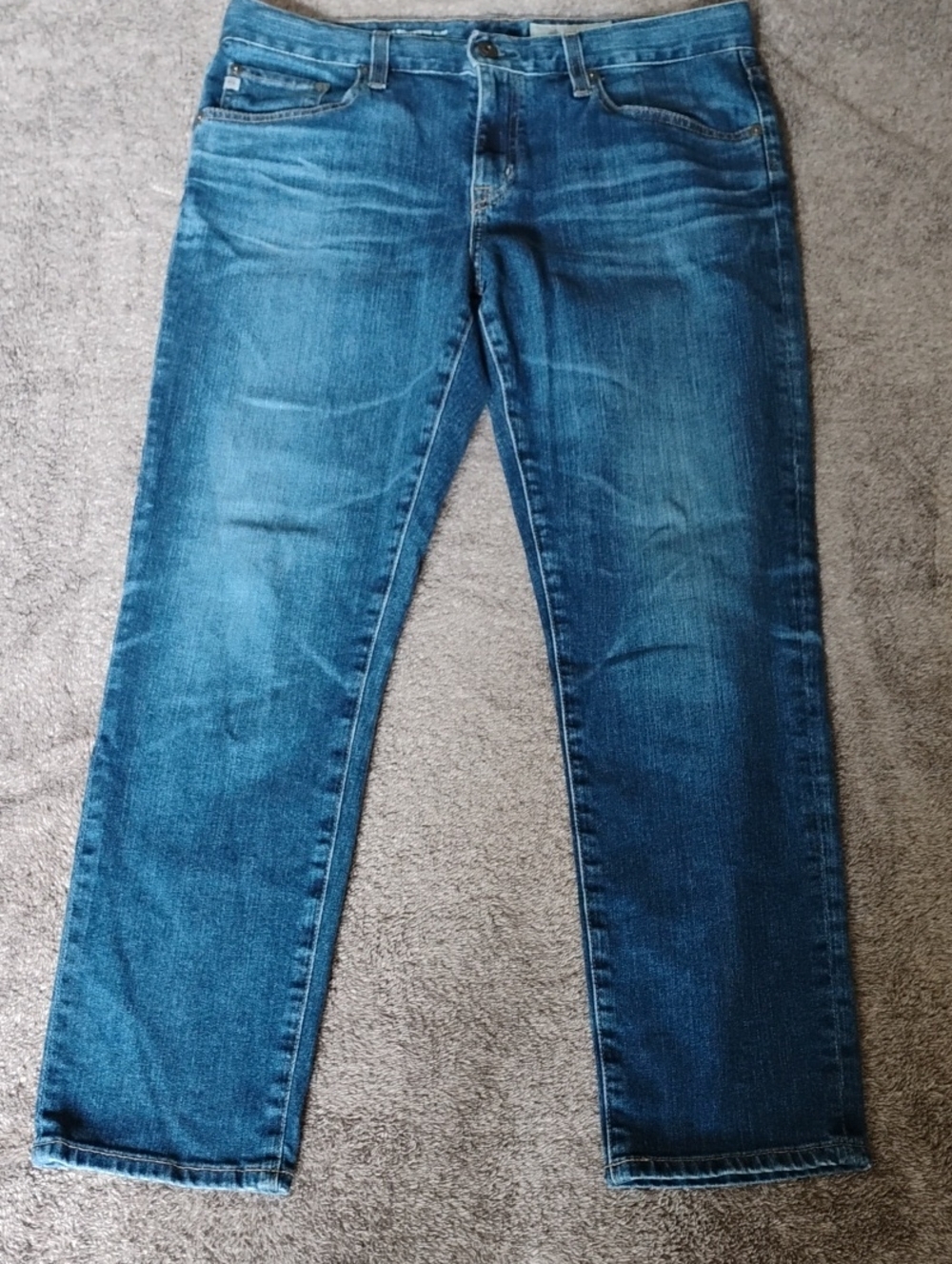 Ag Adriano Goldschmmied Blue Straight Leg Jeans
